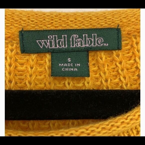 Wild Fable mustard yellow round neck sweater, S - Picture 3 of 3